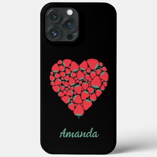 Perfecte aardbeienharttelefoontas Case-Mate iPhone case (Achterkant)