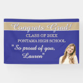 Perfecte afstudeercongratulatiebanner spandoek (Horizontaal)