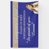 Perfecte afstudeercongratulatiebanner spandoek (Verticaal)