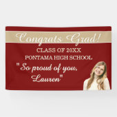 Perfecte afstudeercongratulatiebanner spandoek (Horizontaal)