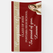Perfecte afstudeercongratulatiebanner spandoek (Verticaal)