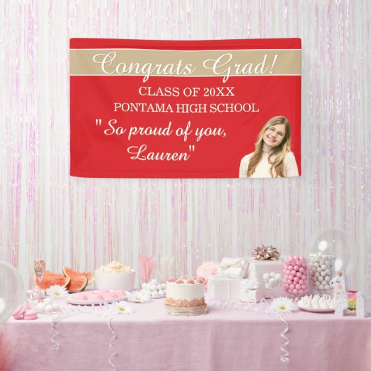 Perfecte afstudeercongratulatiebanner spandoek (Feest)