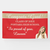 Perfecte afstudeercongratulatiebanner spandoek (Horizontaal)