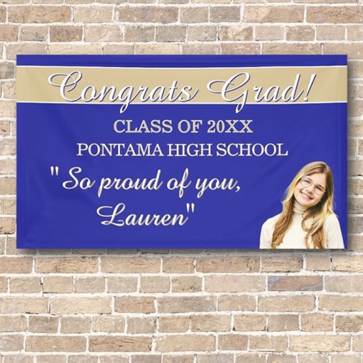 Perfecte afstudeercongratulatiebanner spandoek