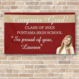 Perfecte afstudeercongratulatiebanner spandoek