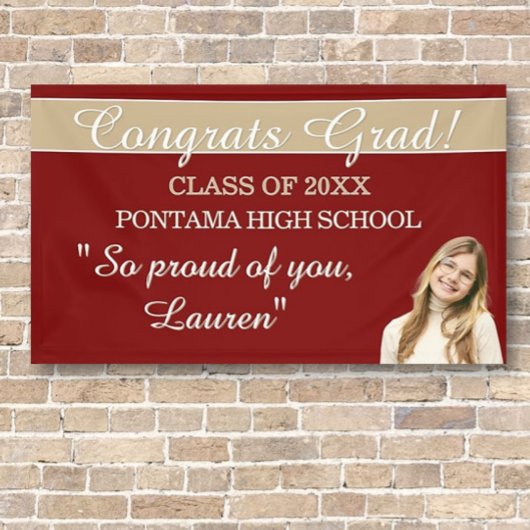 Perfecte afstudeercongratulatiebanner spandoek
