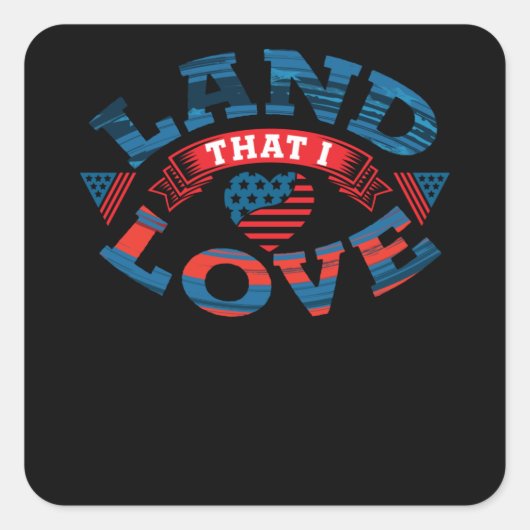 Perfecte Amerikaanse Amerikaanse vlag voor groot d Vierkante Sticker (Voorkant)