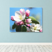 Perfecte Apple Blossom Wrapped Canvas (glans) Afdruk (Insitu (Houten vloer))