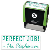 "PERFECTE BAAN!" + Aangepaste Tutor Naam Rubber St Zelfinktende Stempel (In situ)