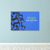 PERFECTE BALANS Bar Bat Mitzvah Inloggen Board Canvas Afdruk (Insitu (Houten vloer))