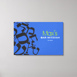 PERFECTE BALANS Bar Bat Mitzvah Inloggen Board Canvas Afdruk