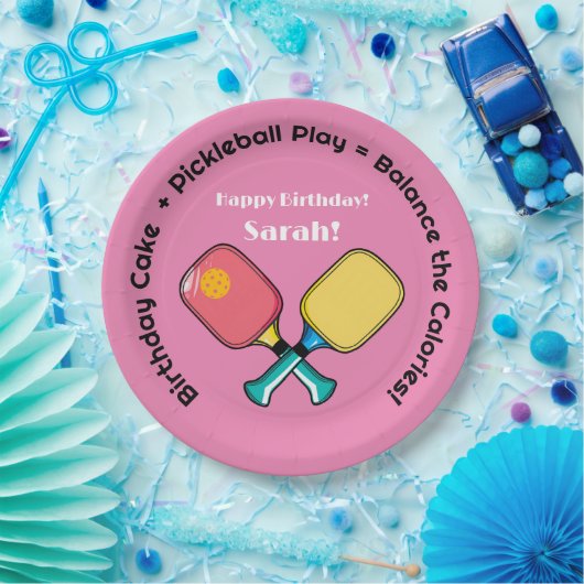 😍 Perfecte balans - pickleball Papieren Bordje (Feest)