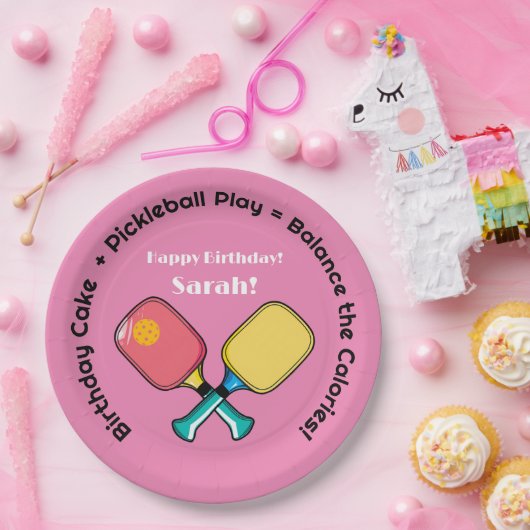 😍 Perfecte balans - pickleball Papieren Bordje (Feest)