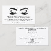 Perfecte Beauty Studio Services Lashes Brows Visitekaartje (Voorkant / Achterkant)