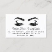 Perfecte Beauty Studio Services Lashes Brows Visitekaartje (Voorkant)