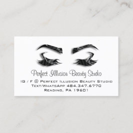Perfecte Beauty Studio Services Lashes Brows Visitekaartje