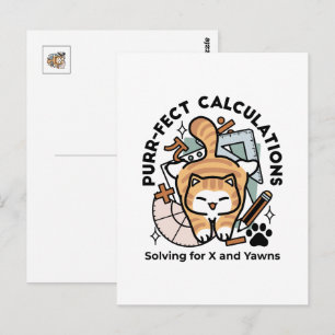 Perfecte Berekeningen – Grappig Wiskundekatontwerp Briefkaart