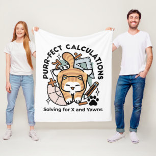 Perfecte Berekeningen – Grappig Wiskundekatontwerp Fleece Deken