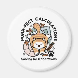 Perfecte Berekeningen – Grappig Wiskundekatontwerp Magneet