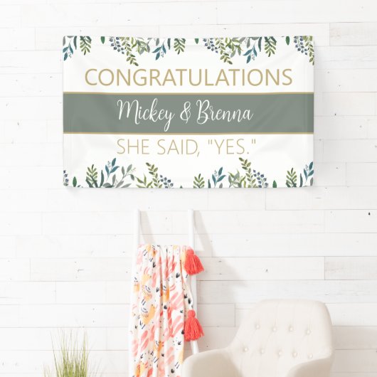 Perfecte blik! Aangepaste verloving banner (Insitu)