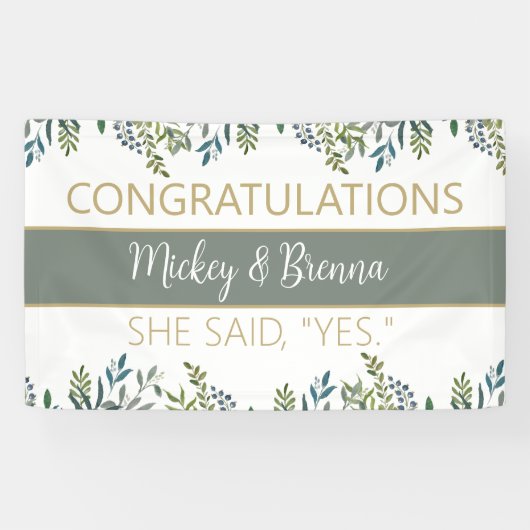 Perfecte blik! Aangepaste verloving banner (Horizontaal)