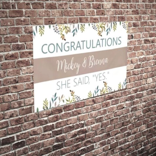 Perfecte blik! Aangepaste verloving banner