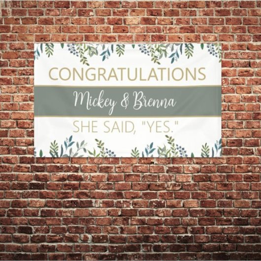 Perfecte blik! Aangepaste verloving banner