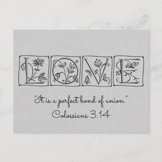 Perfecte bond van de liefde van de Unie~Manuscript Aankondigingskaart (Voorkant)