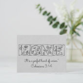 Perfecte bond van de liefde van de Unie~Manuscript Aankondigingskaart (Staand voorkant)