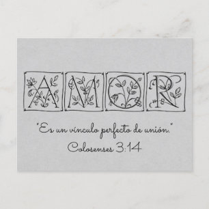 Perfecte bond van de liefde van de Unie~Manuscript Aankondigingskaart