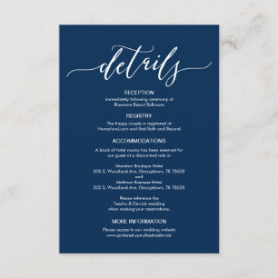 Perfecte bruiloft Details Behuizing Kaart