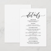 Perfecte bruiloft Details Behuizing Kaart (Voorkant / Achterkant)