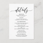 Perfecte bruiloft Details Behuizing Kaart (Voorkant)