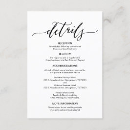 Perfecte bruiloft Details Behuizing Kaart