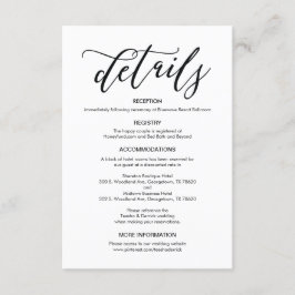 Perfecte bruiloft Details Behuizing Kaart