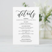 Perfecte bruiloft Details Behuizing Kaart (Staand voorkant)