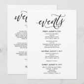 Perfecte bruiloft tijdlijn / reiskaart kaart (Voorkant / Achterkant)