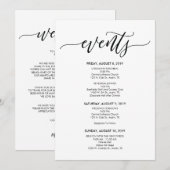 Perfecte bruiloft tijdlijn / reiskaart kaart (Voorkant / Achterkant)