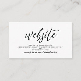 Perfecte bruiloft Website - Versluitingskaart Informatiekaartje