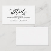 Perfecte bruiloft Website - Versluitingskaart Informatiekaartje (Voorkant / Achterkant)