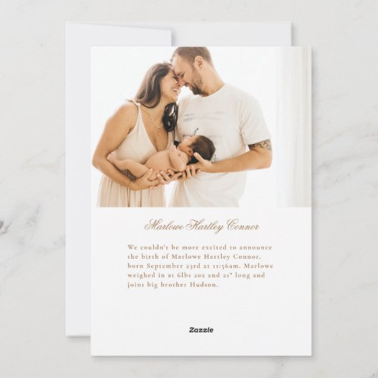 Perfecte cadeau vakantie geboorte aankondiging (Achterkant)