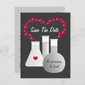 Perfecte chemie Bewaar de datum Aankondigingskaart (Voorkant / Achterkant)