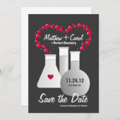 Perfecte chemie sparen de datum save the date (Voorkant / Achterkant)