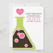 Perfecte Chemie Trouw Save the Date Kaart (Voorkant)