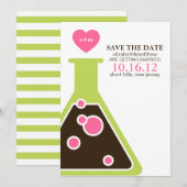 Perfecte Chemie Trouw Save the Date Kaart (Voorkant / Achterkant)
