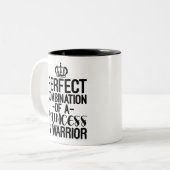 Perfecte combinatie van een prinses & aansteker tweekleurige koffiemok (Voorkant links)