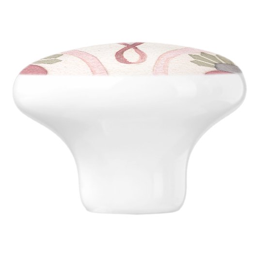 Perfecte combinatie Waterverf Cute floral gift Keramische Knop (Zijkant)