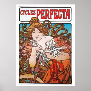 Perfecte cycli Alphonse Mucha Art Nouveau Poster