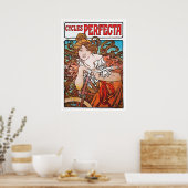 Perfecte cycli Alphonse Mucha Art Nouveau Poster (Keuken)
