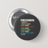 Perfecte Dag Anime Gamen Ramen Liefhebber Grappig Ronde Button 5,7 Cm (Voorkant /achterkant)